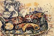 The still life having bottle Paul Signac